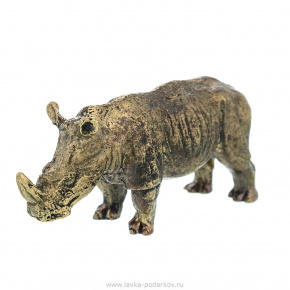 Бронзовая статуэтка "Носорог", фотография 0. Интернет-магазин ЛАВКА ПОДАРКОВ
