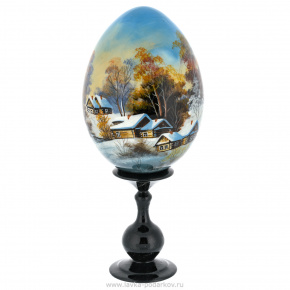 Пасхальное яйцо на подставке "Зима", фотография 0. Интернет-магазин ЛАВКА ПОДАРКОВ