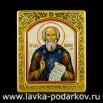 Икона "Сергий Радонежский" с перламутром