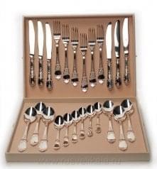 2660/НБ Серебро 925* "ПРЕСТИЖ" набор столовый 6 персон 24пр.+ футляр  1 475,3