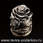 Сувенир наперсток "Роза" серебро 925*