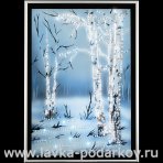 Картина "Зимние березы" Swarovski