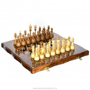 Шахматы из дерева резные (кап черного ореха), фотография 0. Интернет-магазин ЛАВКА ПОДАРКОВ