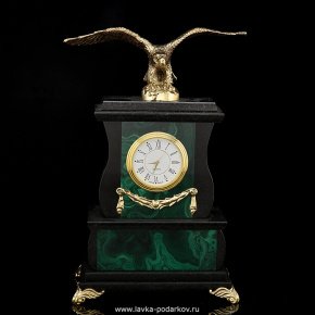 Часы из камня каминные "Орёл", фотография 0. Интернет-магазин ЛАВКА ПОДАРКОВ