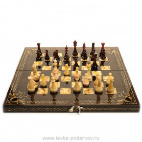 Янтарные шахматы "Тина", фотография 0. Интернет-магазин ЛАВКА ПОДАРКОВ
