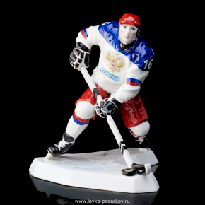 Керамическая статуэтка «Хоккеист», фотография 0. Интернет-магазин ЛАВКА ПОДАРКОВ
