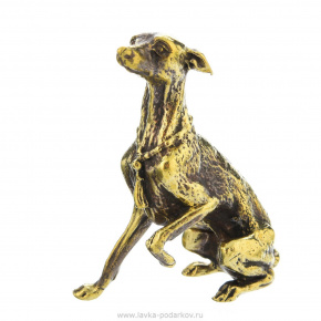 Бронзовая статуэтка собаки "Левретка-борзая", фотография 0. Интернет-магазин ЛАВКА ПОДАРКОВ