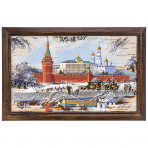 Картина на бересте "Кремль" 45х29 см, фотография 0. Интернет-магазин ЛАВКА ПОДАРКОВ