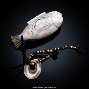 Сувенир из кости "Рыбка - исполнение желаний", фотография 0. Интернет-магазин ЛАВКА ПОДАРКОВ