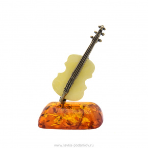 Статуэтка с янтарем "Скрипка", фотография 0. Интернет-магазин ЛАВКА ПОДАРКОВ