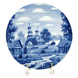 Тарелки Гжель