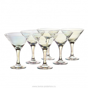 Набор 6 бокалов для мартини 190 мл "Радуга", фотография 0. Интернет-магазин ЛАВКА ПОДАРКОВ