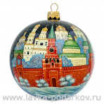 Новогодний елочный шар с ручной росписью "Москва"