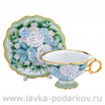 Коллекционная чайная пара "Екатерина". Гжель в цвете