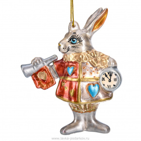 Статуэтка подвесная "Кролик с часами", фотография 0. Интернет-магазин ЛАВКА ПОДАРКОВ
