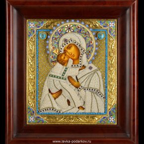 Икона в киоте «Богородица "Владимирская"», фотография 0. Интернет-магазин ЛАВКА ПОДАРКОВ