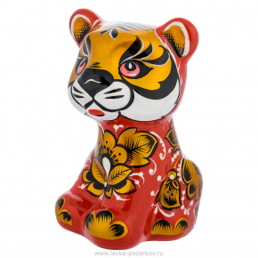 Фарфоровая статуэтка "Тигр". Хохлома, фотография 0. Интернет-магазин ЛАВКА ПОДАРКОВ