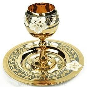 15344 Златоуст Набор "Лилия"  2 пр. Кубок + Блюдо в П/У