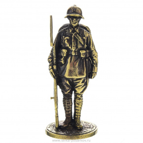 Бронзовая статуэтка миниатюра "Пехотинец", фотография 0. Интернет-магазин ЛАВКА ПОДАРКОВ