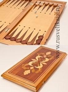 04104 Нарды "Корона" 53*25см (каркас Венге, фор Орех, фишки Дуб)