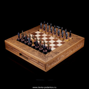 Шахматы деревянные "Великая Отечественная война", фотография 0. Интернет-магазин ЛАВКА ПОДАРКОВ
