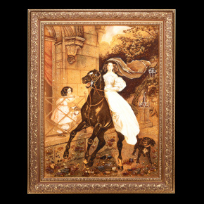 Янтарная картина "Всадница" (60х80 см), фотография 0. Интернет-магазин ЛАВКА ПОДАРКОВ