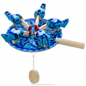 Деревянная игрушка "Курочки клюют зерно", фотография 0. Интернет-магазин ЛАВКА ПОДАРКОВ