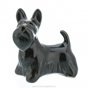 Фарфоровая статуэтка "Собака Шотландский терьер", фотография 0. Интернет-магазин ЛАВКА ПОДАРКОВ