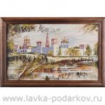 Картина на бересте "Новодевичий монастырь" 45x30 см