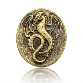 Сувенирная монета "Золотой дракон", фотография 0. Интернет-магазин ЛАВКА ПОДАРКОВ