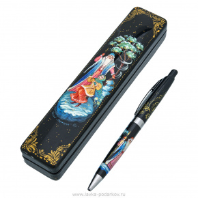 Ручка в шкатулке с художественной росписью "Морозко", фотография 0. Интернет-магазин ЛАВКА ПОДАРКОВ