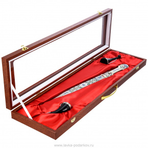 Подарочный набор с кинжалом и рожками для вина, фотография 0. Интернет-магазин ЛАВКА ПОДАРКОВ