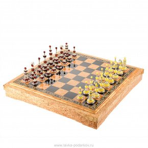Шахматы из карельской березы с янтарными фигурами, фотография 0. Интернет-магазин ЛАВКА ПОДАРКОВ