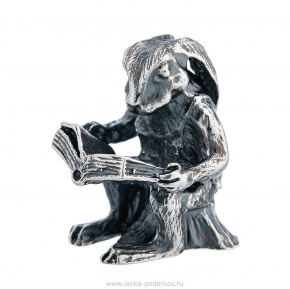 Статуэтка "Кролик с книгой". Серебро 925*, фотография 0. Интернет-магазин ЛАВКА ПОДАРКОВ