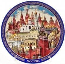 5786-Т200-505 Сувенирная тарелка "Спасская Башня" d-20см  