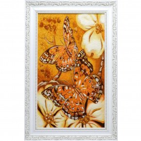 Картина янтарная "Бабочки", фотография 0. Интернет-магазин ЛАВКА ПОДАРКОВ
