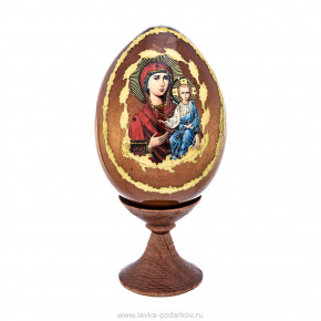 Пасхальное яйцо на подставке "Казанская Божья Матерь", фотография 0. Интернет-магазин ЛАВКА ПОДАРКОВ