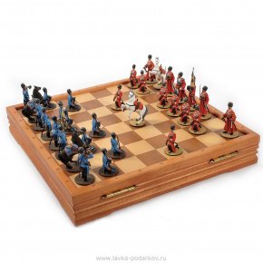 Шахматы  деревянные "Казаки", фотография 0. Интернет-магазин ЛАВКА ПОДАРКОВ