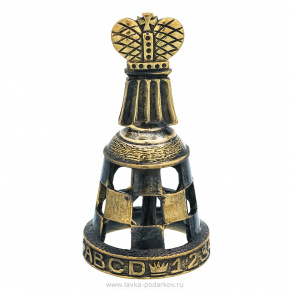 Колокольчик с янтарем "Шахматы. Король", фотография 0. Интернет-магазин ЛАВКА ПОДАРКОВ