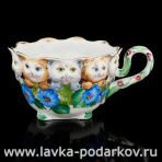 Чайная чашка «Кошки 1» Гжель
