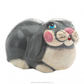 Керамическая статуэтка "Серый кролик", фотография 0. Интернет-магазин ЛАВКА ПОДАРКОВ