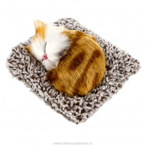 Игрушка из меха "Кошка на подушке", фотография 0. Интернет-магазин ЛАВКА ПОДАРКОВ