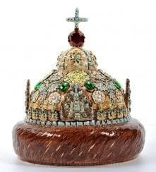 -3л  Фарфор ШТОФ "Шапка Мономаха" со стразами 3л в комплекте