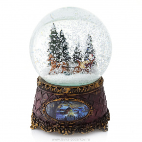 Стеклянный шар "Променад" со снегом, фотография 0. Интернет-магазин ЛАВКА ПОДАРКОВ