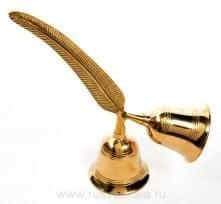 17479 Бронза Колокольчик "Перо" двойной
