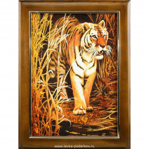 Янтарная картина "Уссурийский тигр", фотография 0. Интернет-магазин ЛАВКА ПОДАРКОВ