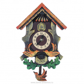 Настенные деревянные часы с кукушкой "Теремок", фотография 0. Интернет-магазин ЛАВКА ПОДАРКОВ