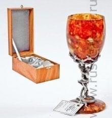 16014-Б/НБ Янтарь НАБОР БОКАЛОВ"Искушение" Бронза 2 штуки