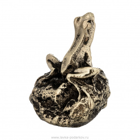 Бронзовая статуэтка "Лягушка на камне", фотография 0. Интернет-магазин ЛАВКА ПОДАРКОВ
