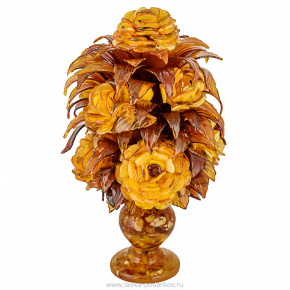 Сувенир из янтаря "Букет цветов" 27 см, фотография 0. Интернет-магазин ЛАВКА ПОДАРКОВ